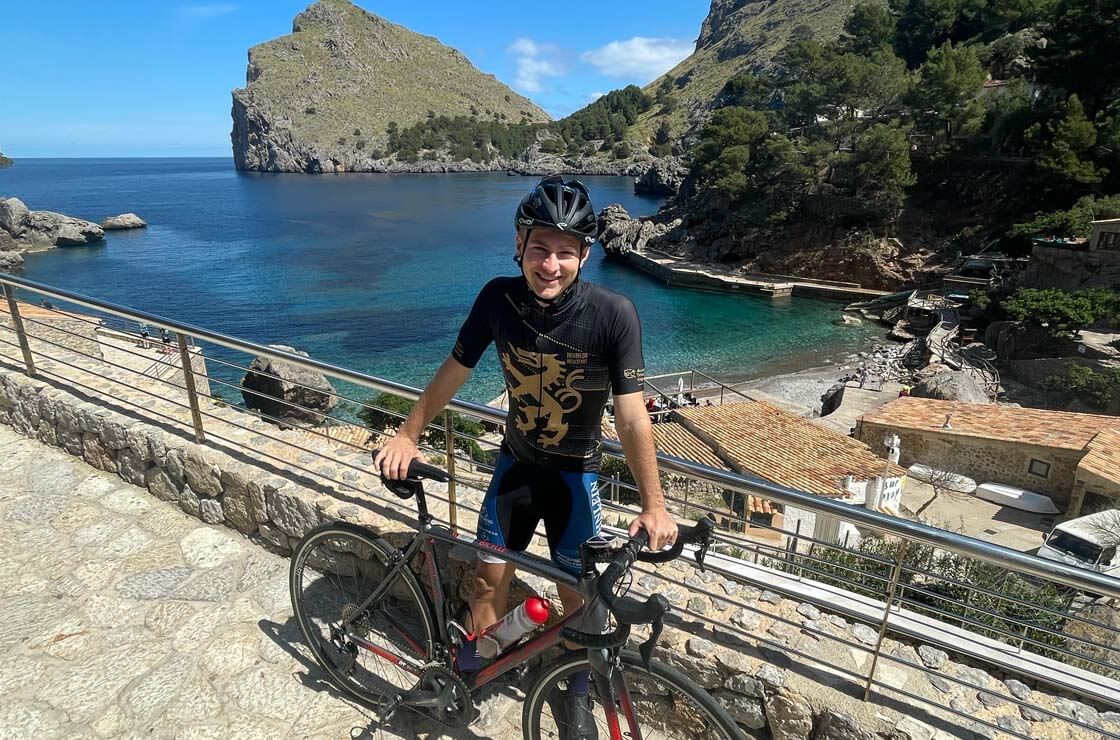Tim Frank beim Radfahren in Mallorca von Trinitex aus Köln